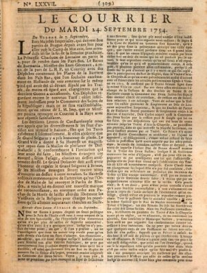 Le courrier Dienstag 24. September 1754