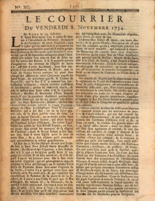 Le courrier Freitag 8. November 1754