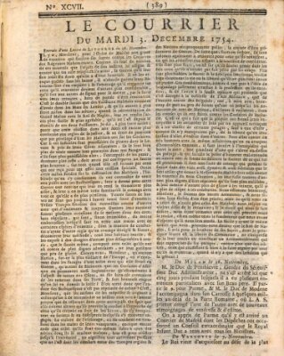 Le courrier Dienstag 3. Dezember 1754