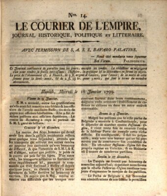 Le courier de l'Empire Mittwoch 16. Januar 1799