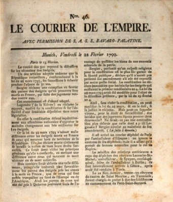 Le courier de l'Empire Freitag 22. Februar 1799