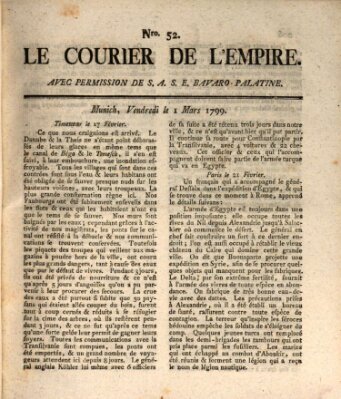 Le courier de l'Empire Freitag 1. März 1799