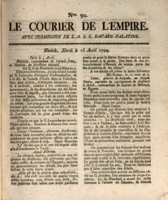 Le courier de l'Empire Dienstag 16. April 1799