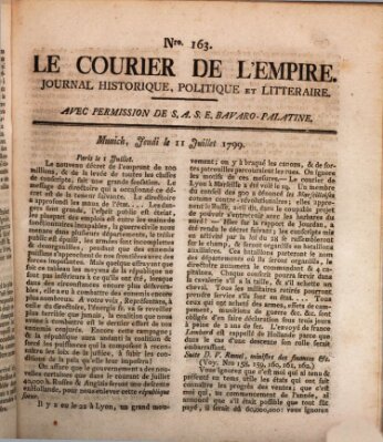 Le courier de l'Empire Donnerstag 11. Juli 1799