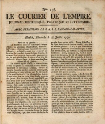 Le courier de l'Empire Sonntag 28. Juli 1799