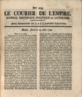 Le courier de l'Empire Donnerstag 29. August 1799