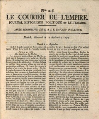 Le courier de l'Empire Mittwoch 11. September 1799