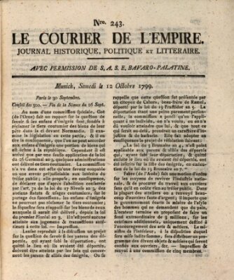 Le courier de l'Empire Samstag 12. Oktober 1799