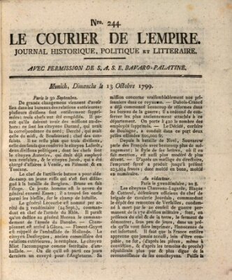 Le courier de l'Empire Sonntag 13. Oktober 1799