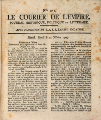 Le courier de l'Empire Dienstag 22. Oktober 1799