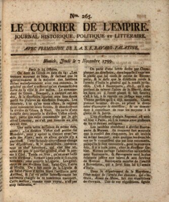 Le courier de l'Empire Donnerstag 7. November 1799