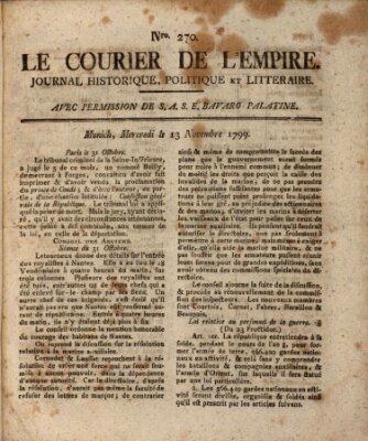 Le courier de l'Empire Mittwoch 13. November 1799