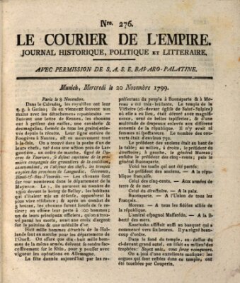 Le courier de l'Empire Mittwoch 20. November 1799