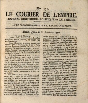 Le courier de l'Empire Donnerstag 21. November 1799