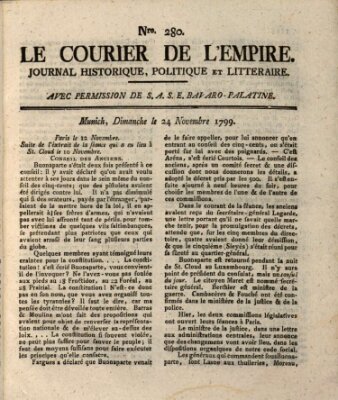 Le courier de l'Empire Sonntag 24. November 1799