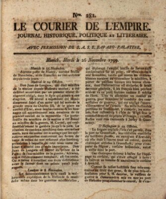 Le courier de l'Empire Tuesday 26. November 1799