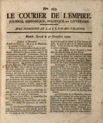 Le courier de l'Empire Samstag 30. November 1799