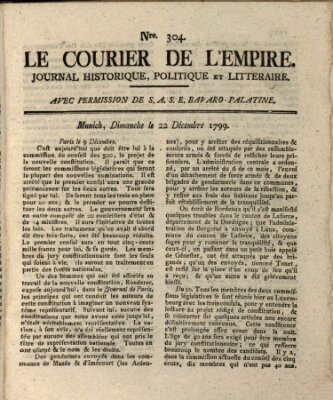 Le courier de l'Empire Sonntag 22. Dezember 1799