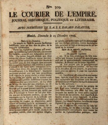 Le courier de l'Empire Sonntag 29. Dezember 1799