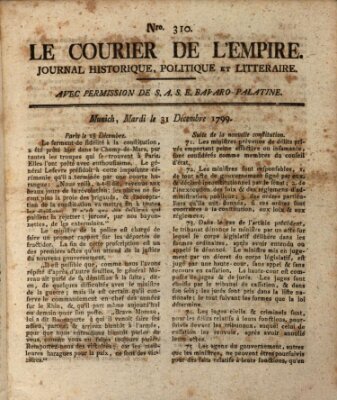 Le courier de l'Empire Dienstag 31. Dezember 1799