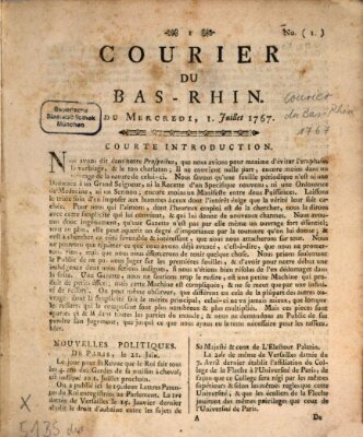 Courier du Bas-Rhin Mittwoch 1. Juli 1767