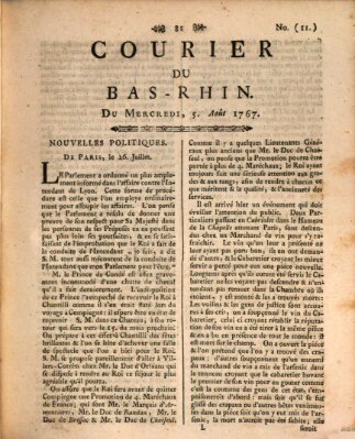 Courier du Bas-Rhin Mittwoch 5. August 1767