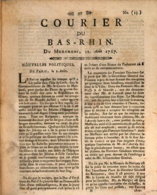 Courier du Bas-Rhin Mittwoch 12. August 1767