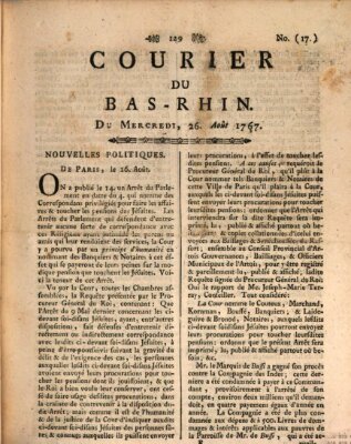 Courier du Bas-Rhin Mittwoch 26. August 1767