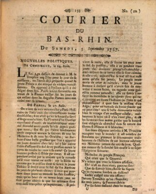 Courier du Bas-Rhin Samstag 5. September 1767