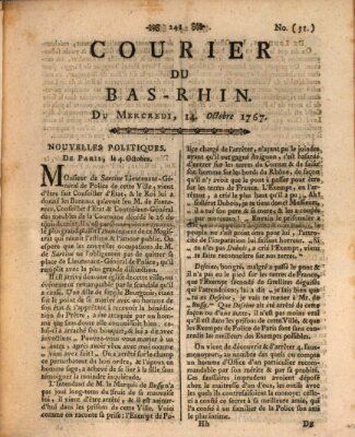 Courier du Bas-Rhin Mittwoch 14. Oktober 1767