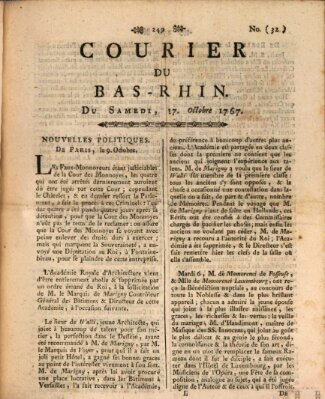 Courier du Bas-Rhin Samstag 17. Oktober 1767