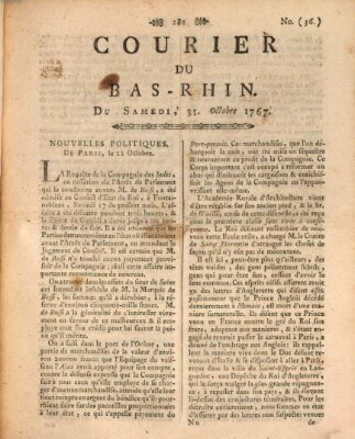 Courier du Bas-Rhin Samstag 31. Oktober 1767