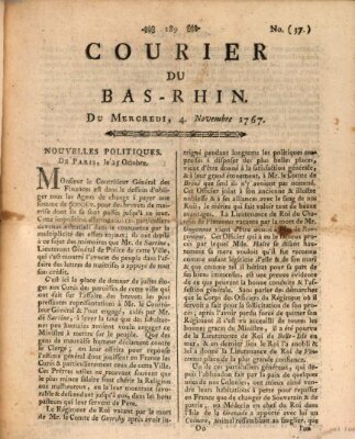 Courier du Bas-Rhin Mittwoch 4. November 1767