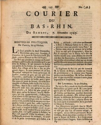 Courier du Bas-Rhin Samstag 7. November 1767