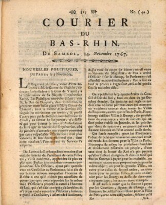 Courier du Bas-Rhin Samstag 14. November 1767