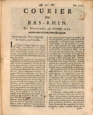 Courier du Bas-Rhin Mittwoch 18. November 1767