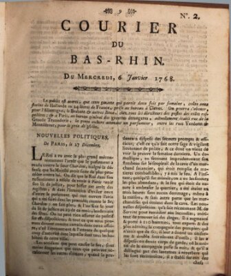 Courier du Bas-Rhin Mittwoch 6. Januar 1768