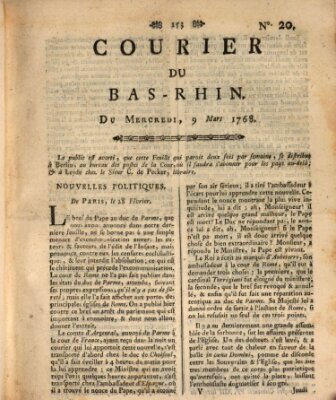 Courier du Bas-Rhin Mittwoch 9. März 1768