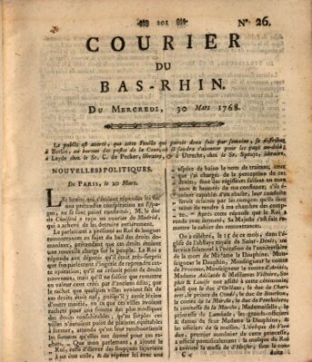 Courier du Bas-Rhin Mittwoch 30. März 1768