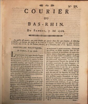 Courier du Bas-Rhin Samstag 7. Mai 1768