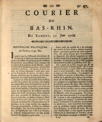 Courier du Bas-Rhin Samstag 11. Juni 1768