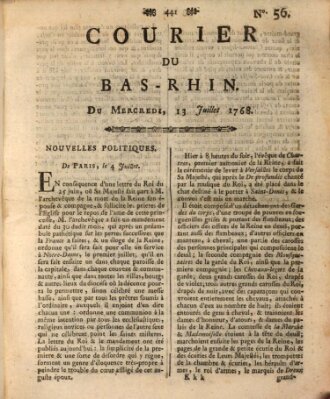 Courier du Bas-Rhin Mittwoch 13. Juli 1768