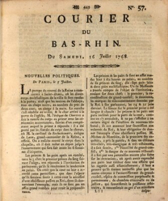 Courier du Bas-Rhin Samstag 16. Juli 1768