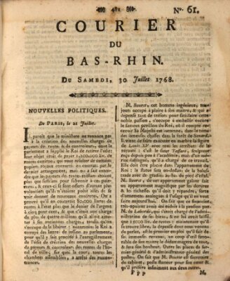 Courier du Bas-Rhin Samstag 30. Juli 1768