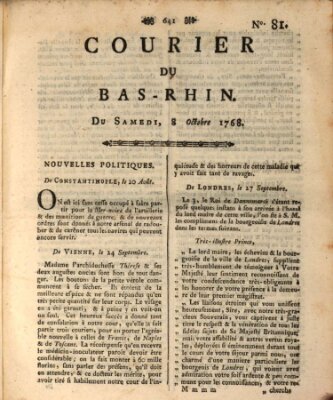 Courier du Bas-Rhin Samstag 8. Oktober 1768