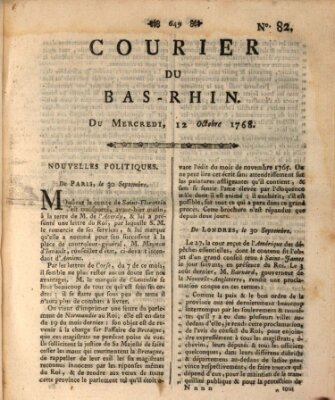 Courier du Bas-Rhin Mittwoch 12. Oktober 1768