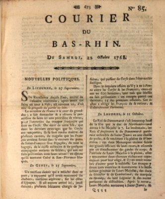 Courier du Bas-Rhin Samstag 22. Oktober 1768