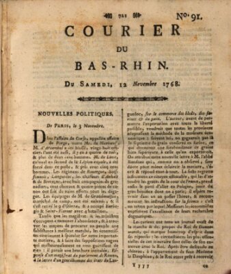 Courier du Bas-Rhin Samstag 12. November 1768