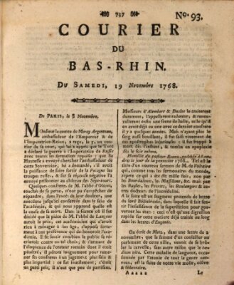 Courier du Bas-Rhin Samstag 19. November 1768