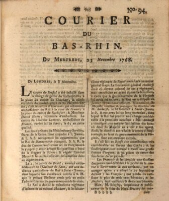 Courier du Bas-Rhin Mittwoch 23. November 1768